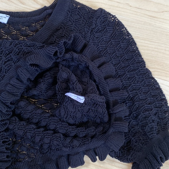 Zara Knit Ruffled Cropped Top - Picture 5 of 6
